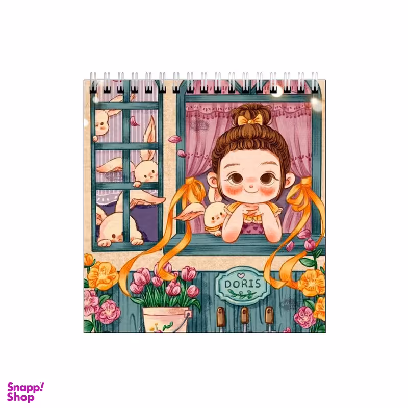 دفتر طراحی بامبیلیپ طرح دختر باغبان و خرگوش ها کد 0118911