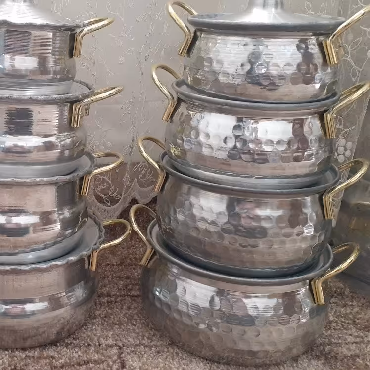 سرویس قابلمه رویی  چکشی  دسته دار  