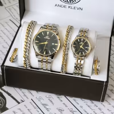 ست ساعت زنانه مردانه الگانس کیفیت عالی( ست کامل)