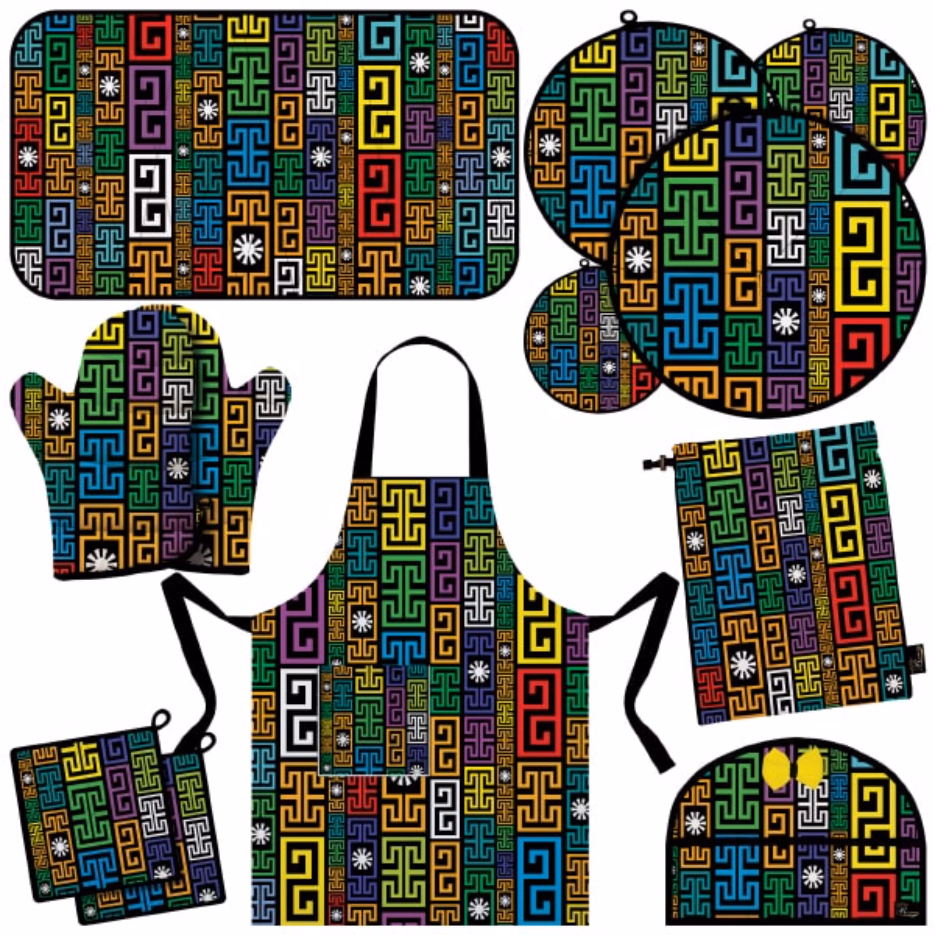 سرویس آشپزخانه 13 تکه کامل مخمل مخصوص جهیزیه مدل S1-146 شرکت رنس