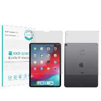 گلس صفحه نمایش و پشت تبلت اپل iPad Pro 11 (2018) مدل نانو هیدروژل شفاف برند راک اسپیس کد LL