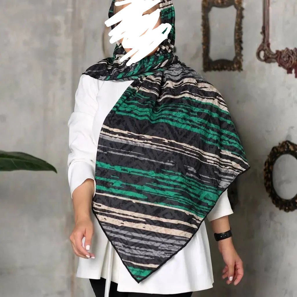 روسری نخی دور دوخت
