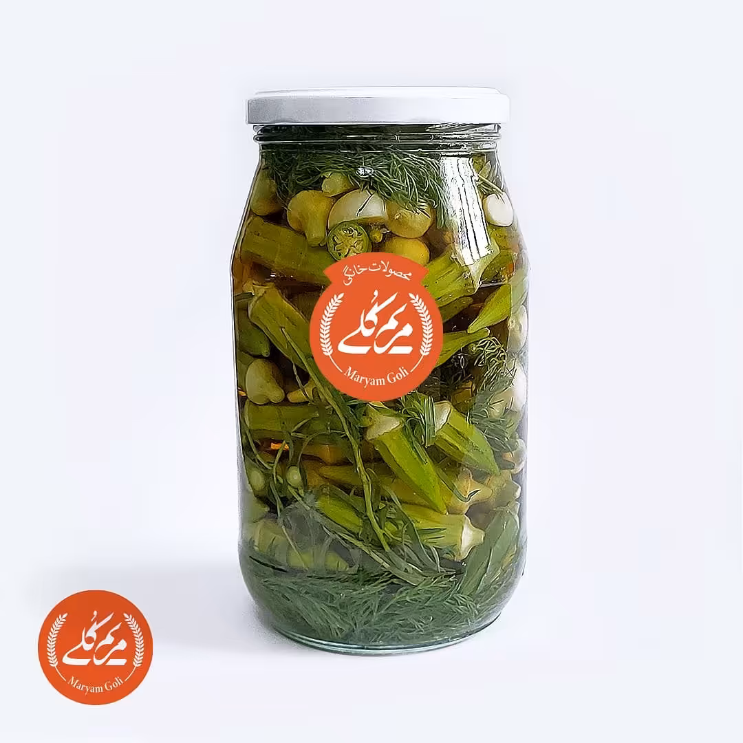 ترشی بامیه (700 گرمی) سالم و درجه یک مریم گلی