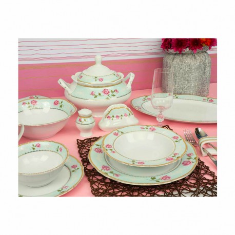 سرویس چینی 102 پارچه پردیس کاشان سری الگانس طرح سلین