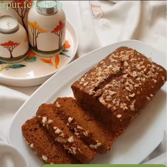 کیک شیره انگور 600 گرمی بدون شکر. بافت نرم و خوشمزه 