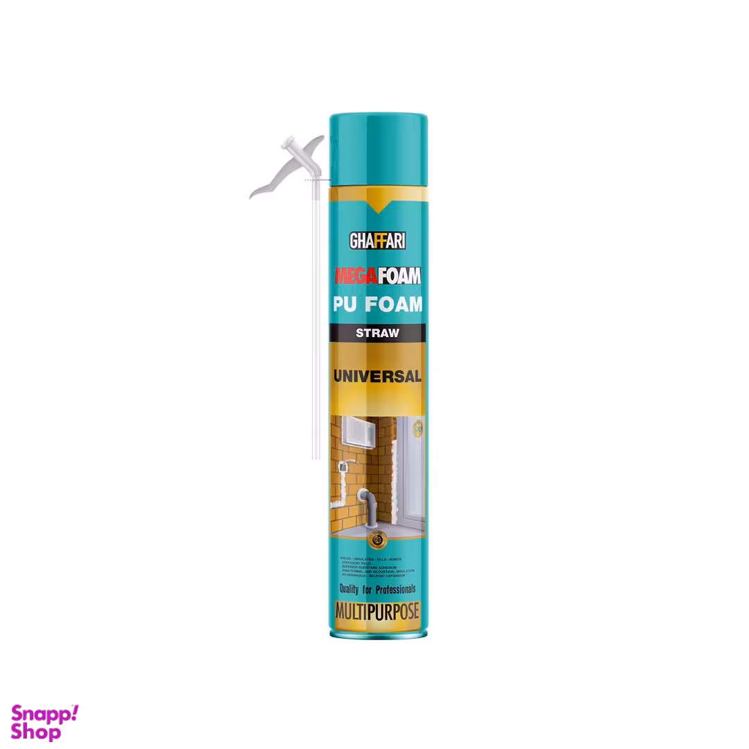اسپری فوم پلی اورتان غفاری مدل مگا فوم حجم 750 میلی لیتر