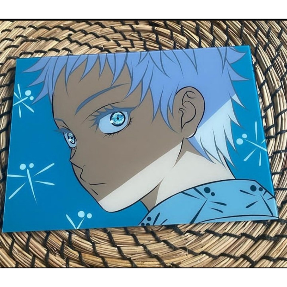 تابلو رنگ روغن مدل انیمه جوجوتسو کایسن طرح گوجو