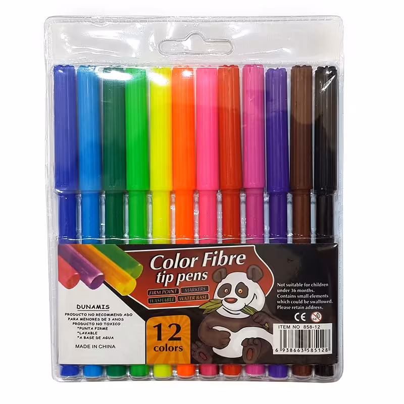 ماژیک رنگی 12عددی کیفی قابل شستشو