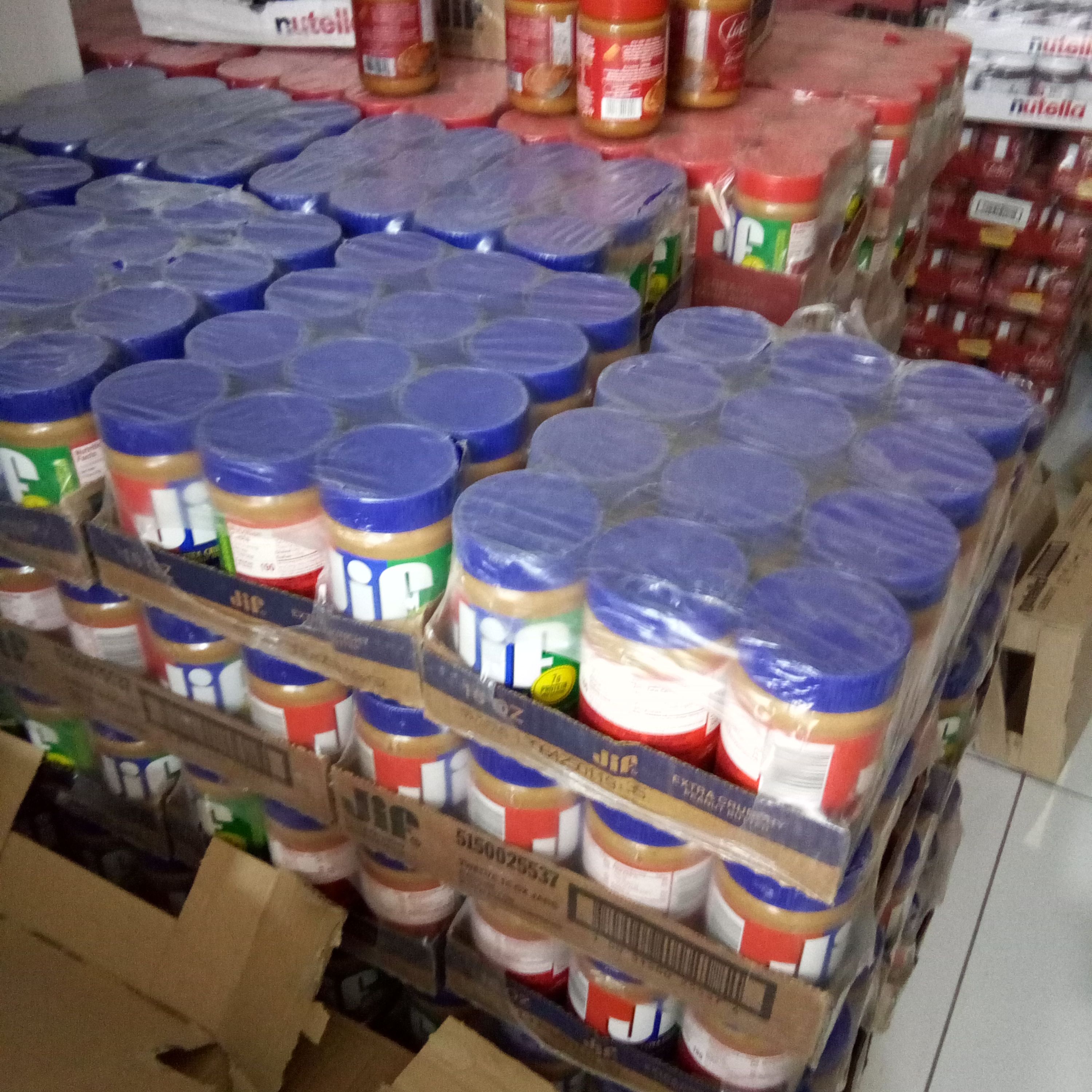 کره بادام زمینی جیف پک12تایی محصول امریکا درجه 1 تضمین اصالت کالا 2طعم مختلف آبی و قرمز