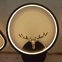 چراغ دیواری دایره.دیوار کوب(شبخواب)دکوراتیو طرح گوزن.شب خواب شاخ گوزن.دیوار کوب شاخ گوزن دایره.شبخواب لاکچری