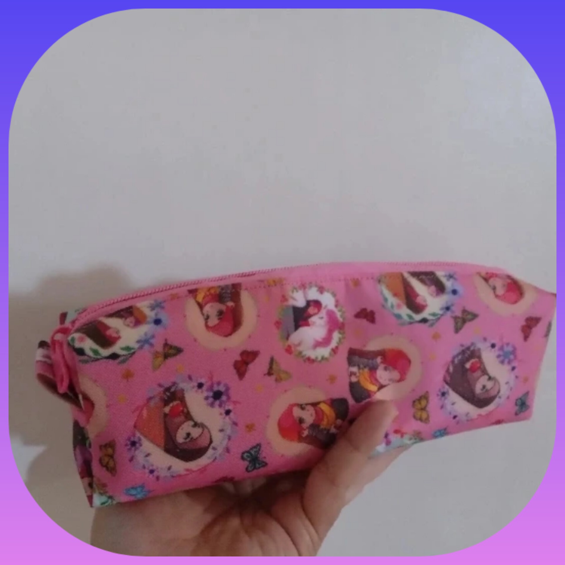 جامدادی تک زیپ جنس برزنت پشت فوم سفارش دوخت داشتید دوخت میکنم هم طرح دخترانه وپسرانه