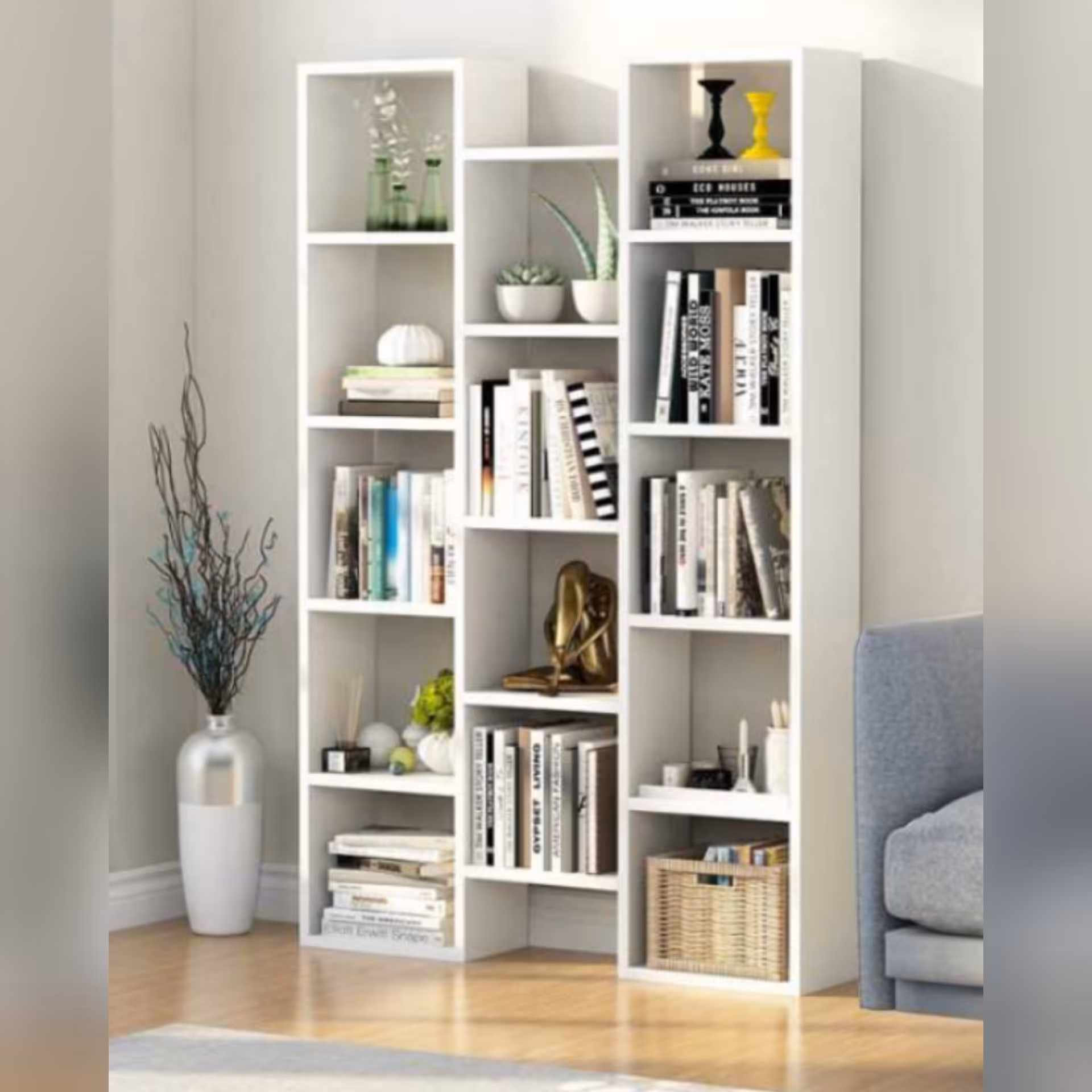 قفسه کتاب و دکوری ام دی اف کد B04 (مستقیم از تولیدکننده) -ارسال با باربری رایگان