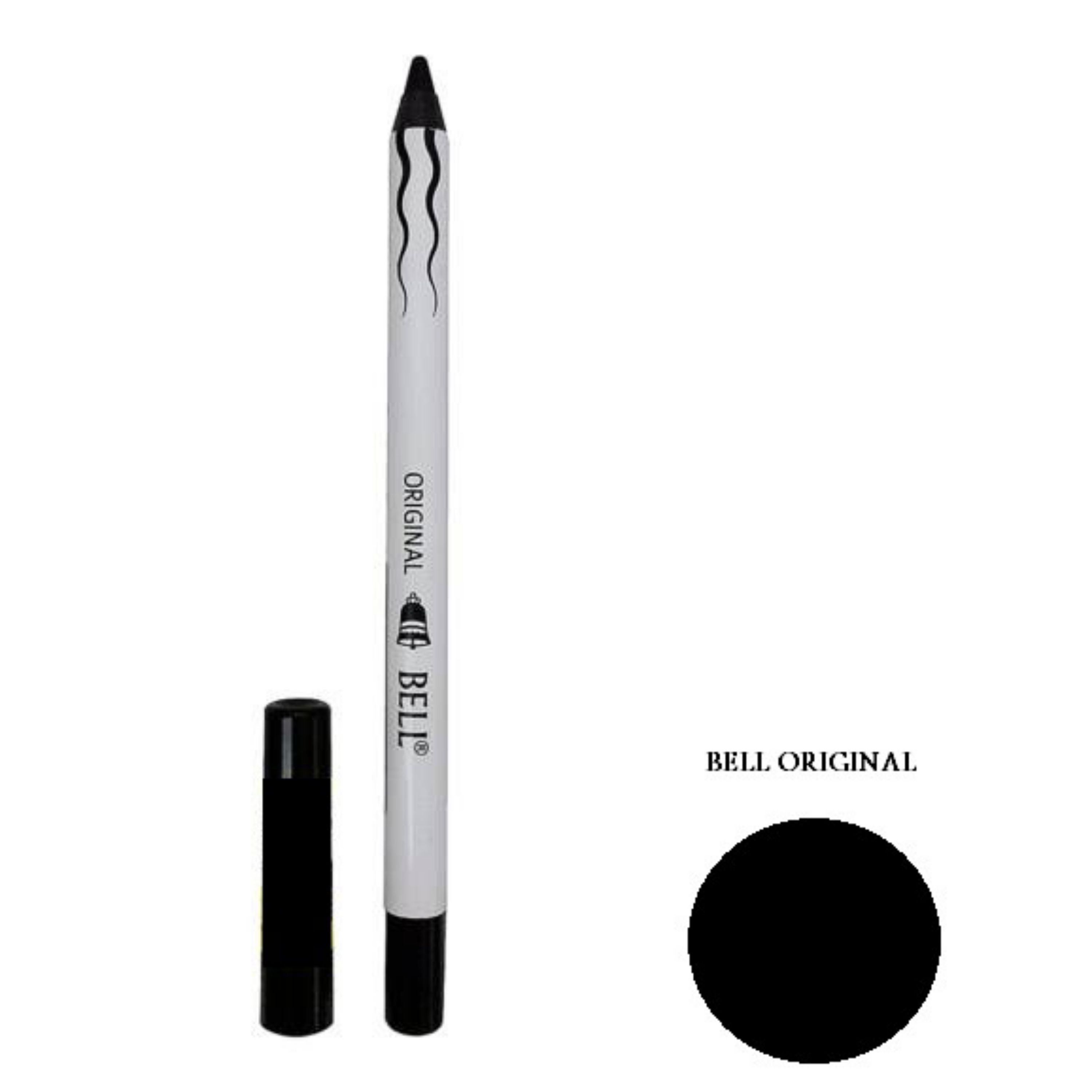 مداد چشم کربن بلک بل مدل bell originalبدنه سفیدضد حساسیت فوق مشکی-ضد آب-24 ساعت.