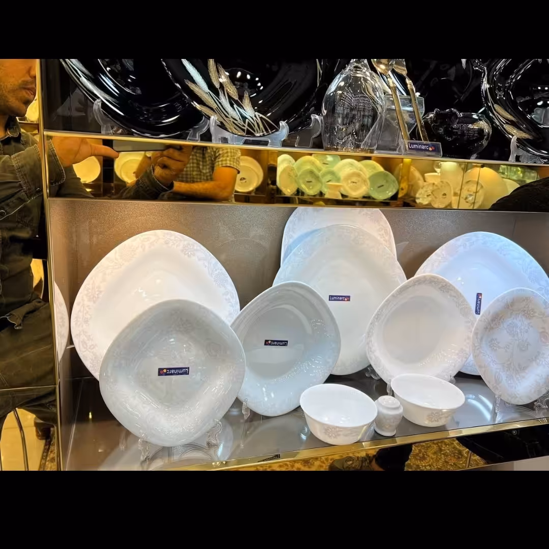 سرویس ارکوپال مربع luminarcفرانسه مربع گلدار