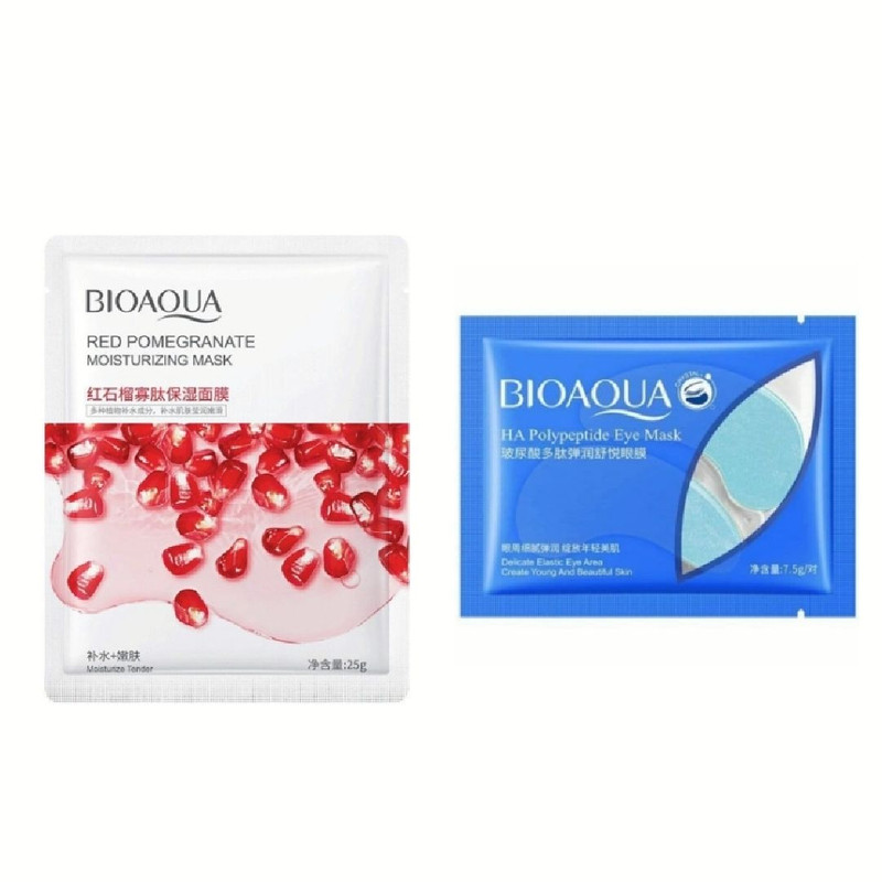 ماسک صورت بایو آکوا مدل 01 وزن 25 گرم به همراه ماسک دور چشم وزن 7.5 گرم