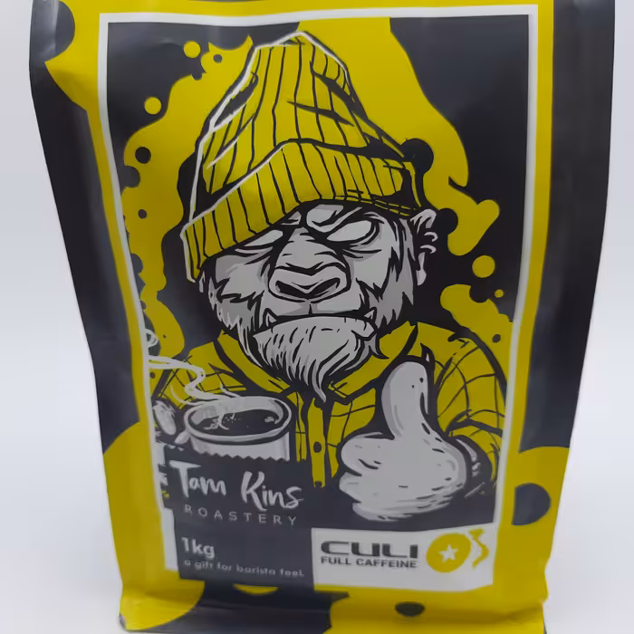 دانه قهوه 90درصد  روبوستا کولی زرد تام کینز 1 کیلویی