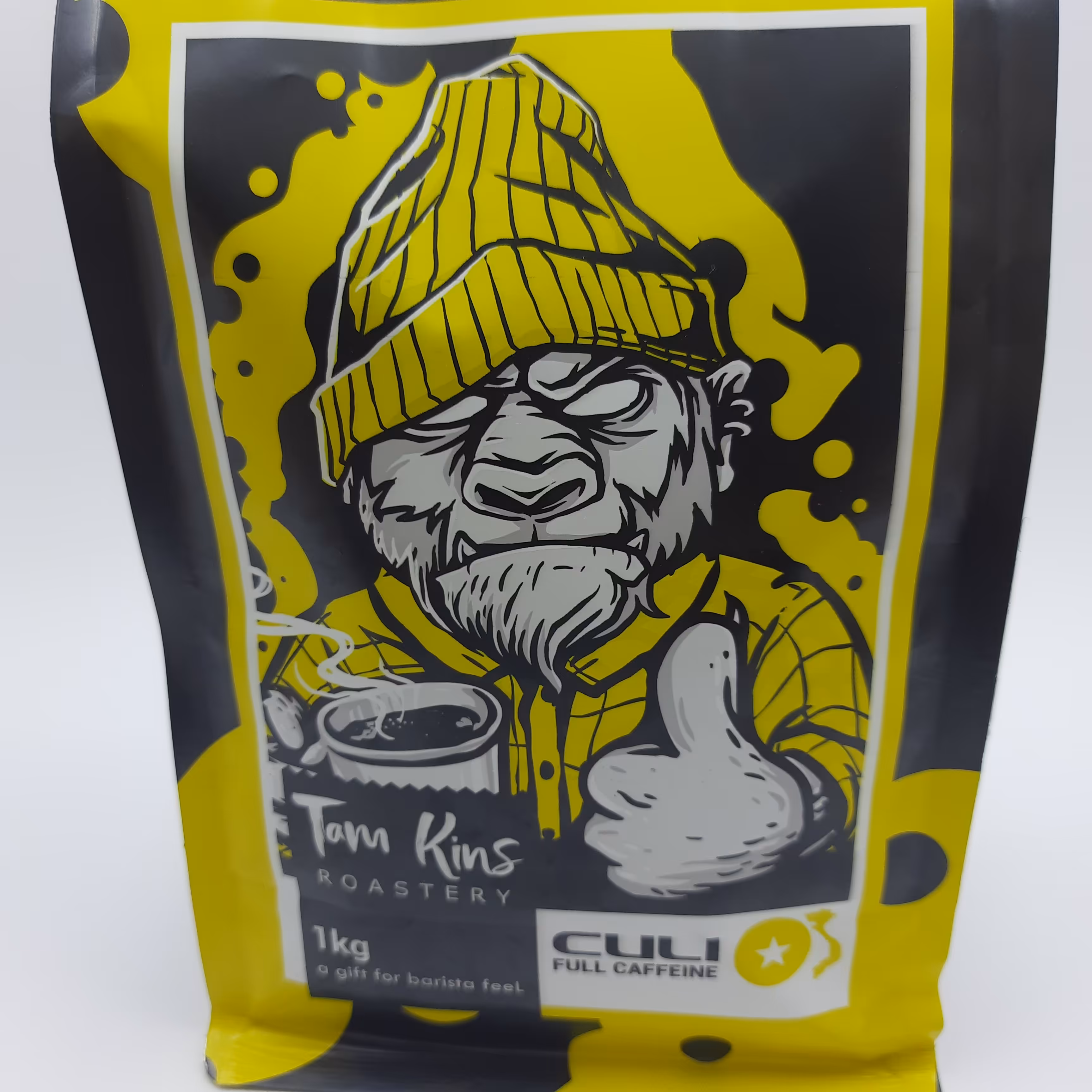 دانه قهوه 90درصد  روبوستا کولی زرد تام کینز 1 کیلویی