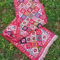 رانر ورنی پشم دستبافت عشایری آذربایجان طرح قشقایی (50در200) 