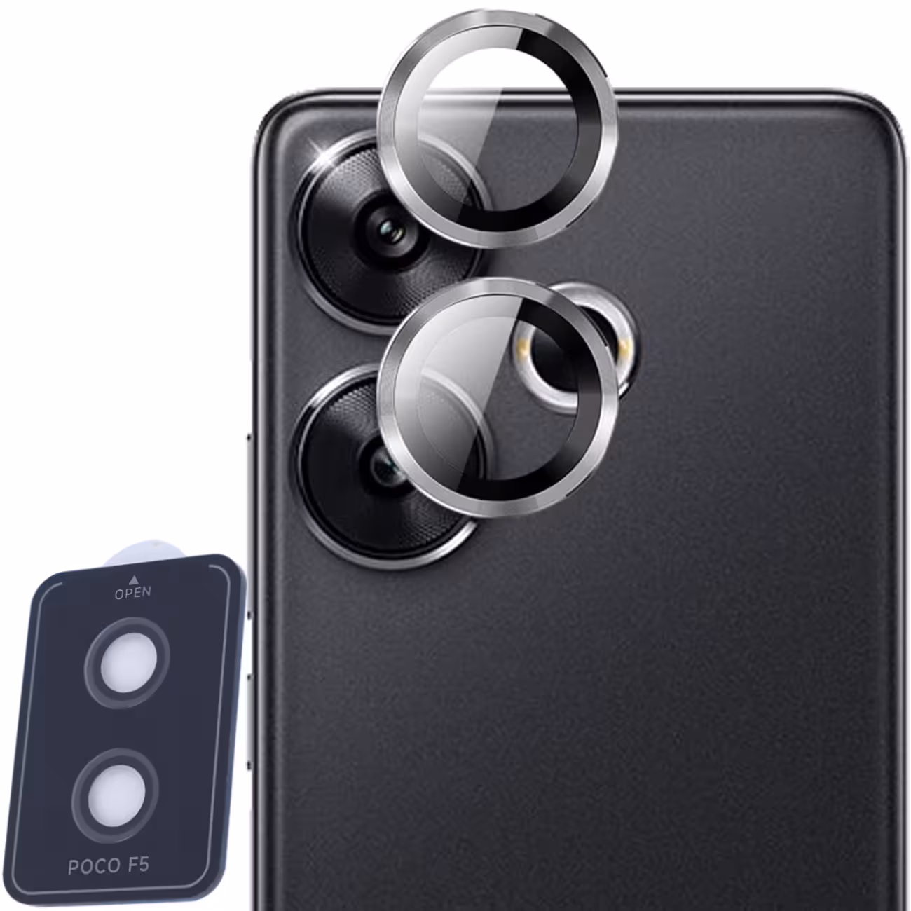 محافظ رینگی لنز دوربین شیائومی پوکو F5 و Redmi Note 12 Turbo