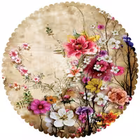  رومیزی مخمل طرح گل سایز 90 در 95 مدل T2-826 شرکت رنس