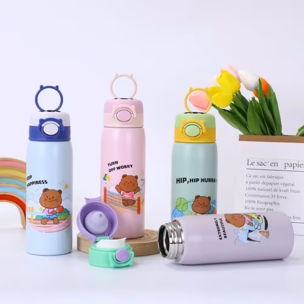 فلاسک دیجیتال 500 میل مدل خرس ورزشکار