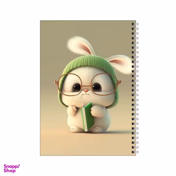 دفتر مشق 100 برگ بامبیلیپ طرح خرگوش و عینک و کتاب کد 6443533