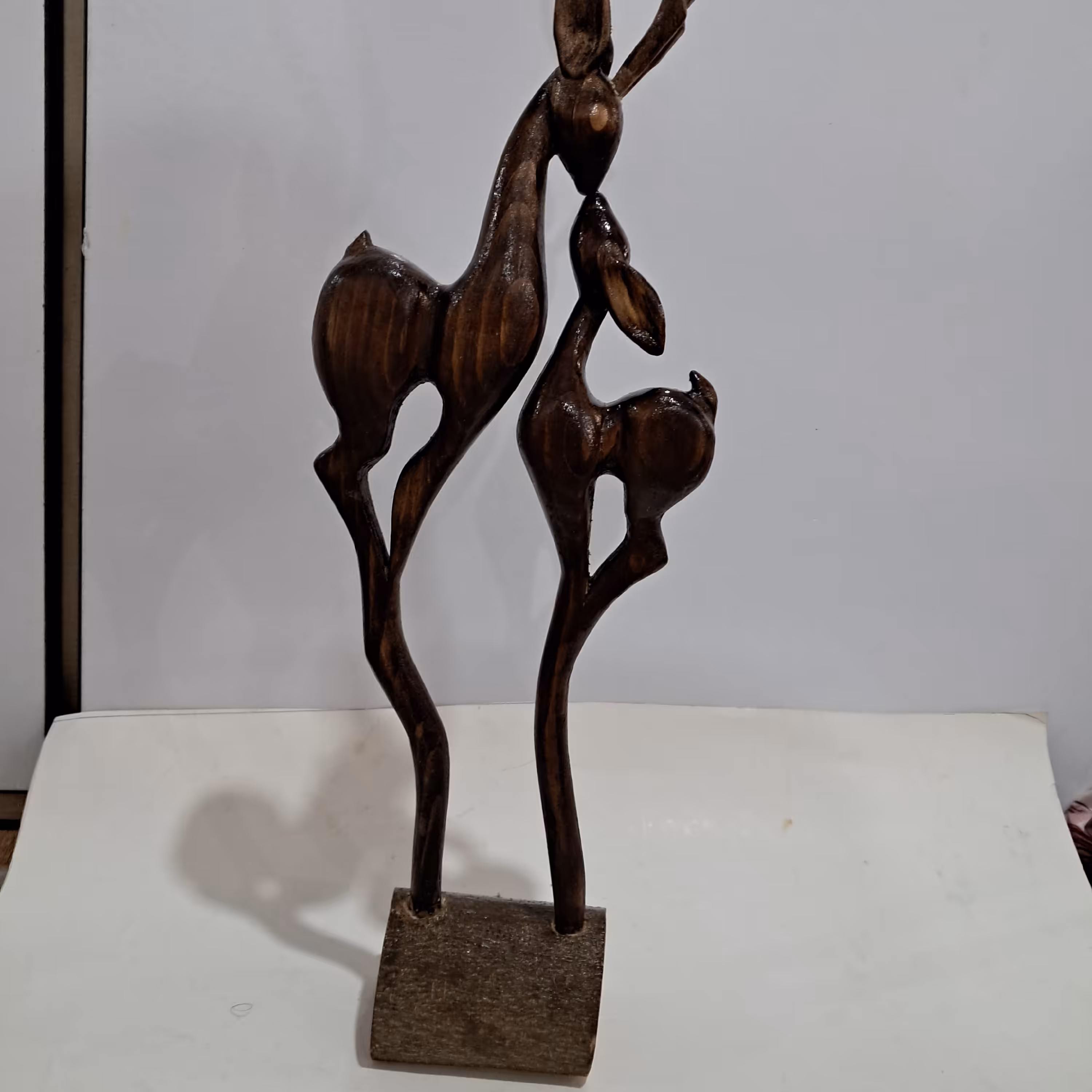  مجسمه غزال چوبی  (پس کرایه )