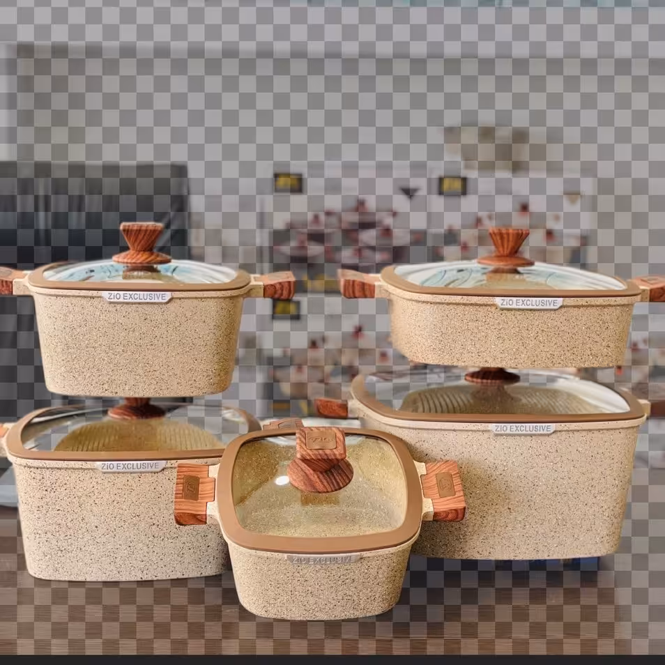 سرویس قابلمه 10 پارچه مربعی زیو ترکیه مدل 7170