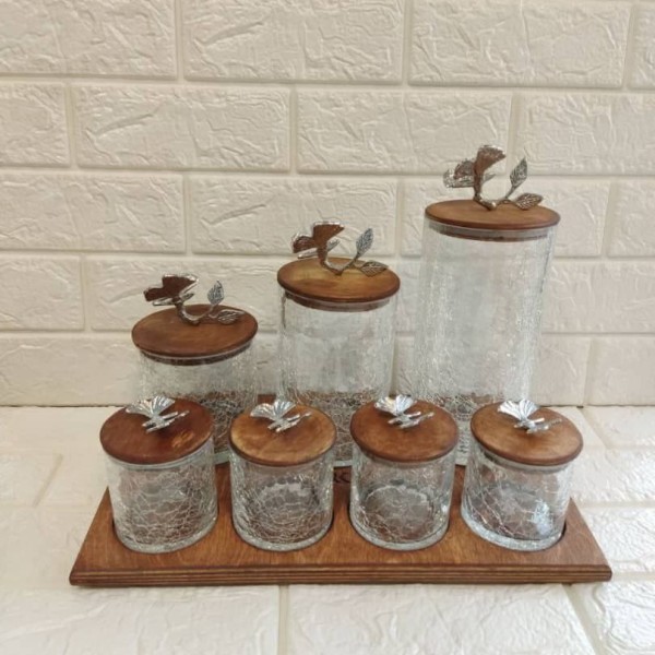 پاسماوری 7 پارچه درب چوبی