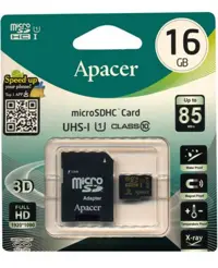 کارت حافظه اپیسر میکرو اس دی اچ سی 16 گیگابایت کلاس 10 با سرعت 85 مگابایت در ثانیه به همراه آداپتور تبدیل