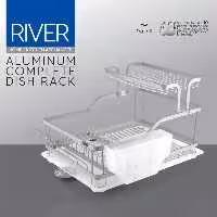 آب چکان آلومینیومی دوطبقه رومیزی برند ریور کارتن 4 عددی رنگ نقره ای کد 3786 ارسال رایگان