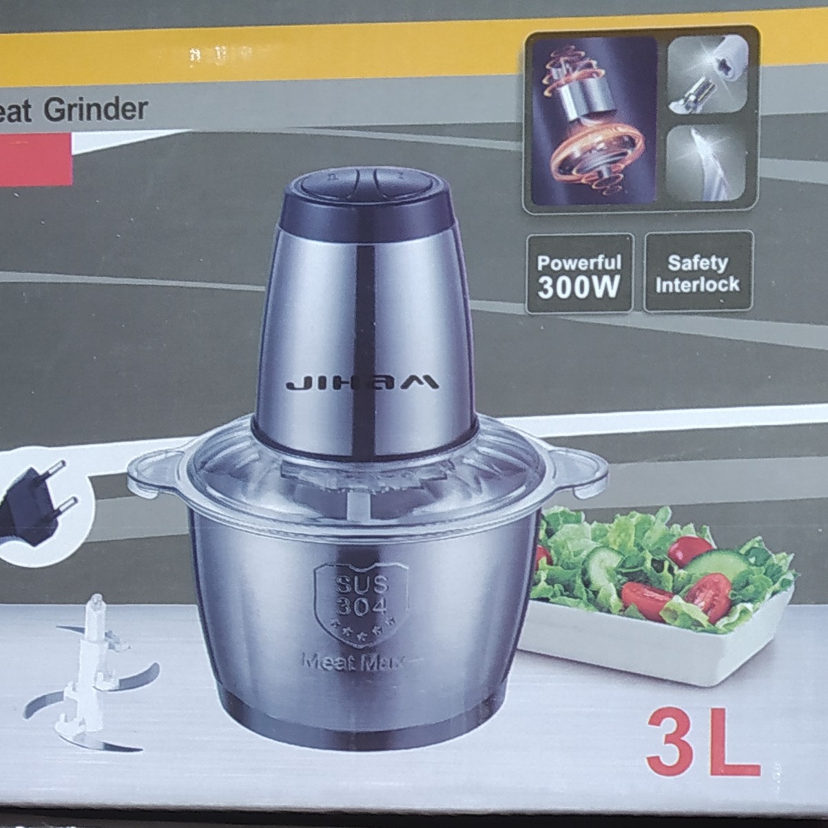 خردکن برقی  3 لیتر استیل 