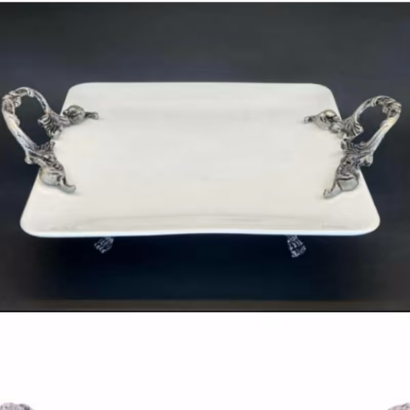 شیرینی خوری مربع دسته پیوتر  فلت