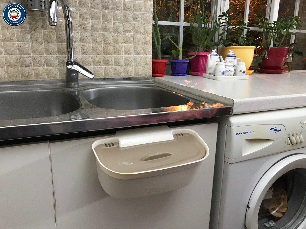 سطل زباله کابینتی درب دار