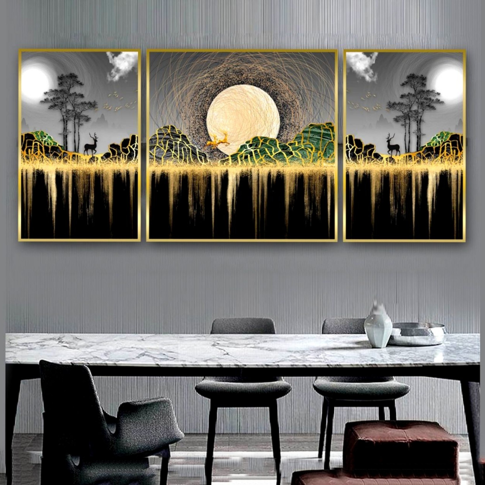 تابلو دکوراتیو 3تیکه کد966