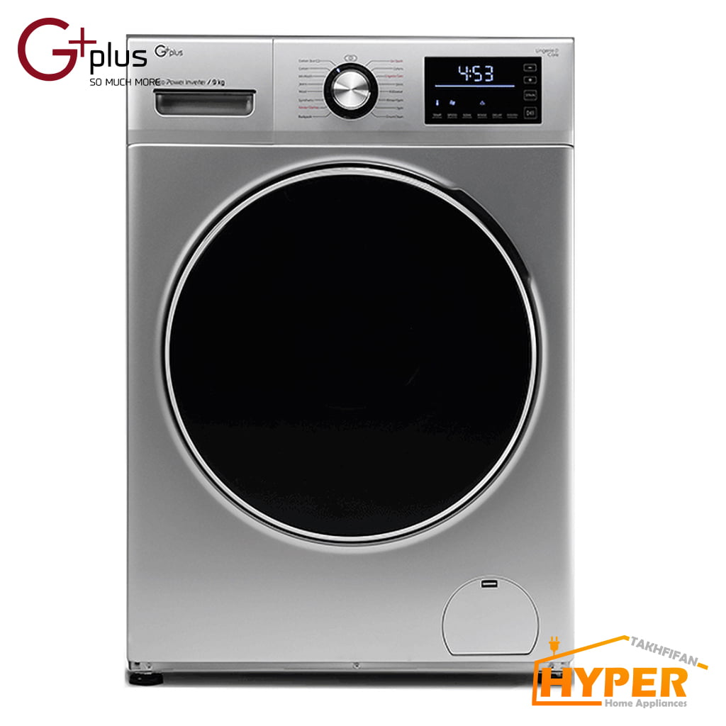 ماشین لباسشویی جی پلاس مدل GWM-J9470S نقره ای