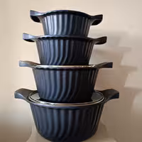 سرویس قابلمه 12 پارچه گرانیتی رادیس در چند رنگ (مشکی .سرمه ای.کرمی)