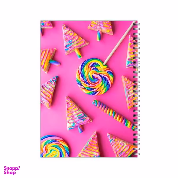 دفتر مشق 50 برگ بامبیلیپ طرح پترن آبنبات پاستیلی کد 7908190