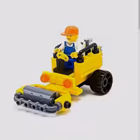 اسباب بازی لگو ساختنی ماشین راهسازی غلتک سیپوXipoo

