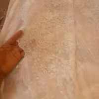 پارچه پرده تور راشل شیری رنگ نخ مونو شاین