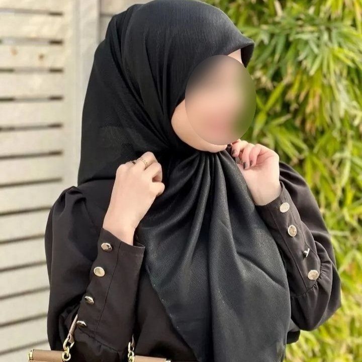 روسری مشکی  نخ لمه ترک
