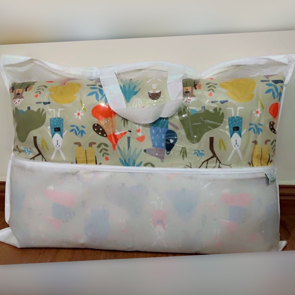 رویه تشک و لحاف و بالش نوزاد طرح جنگل حیوانات (سرویس خواب نوزاد)