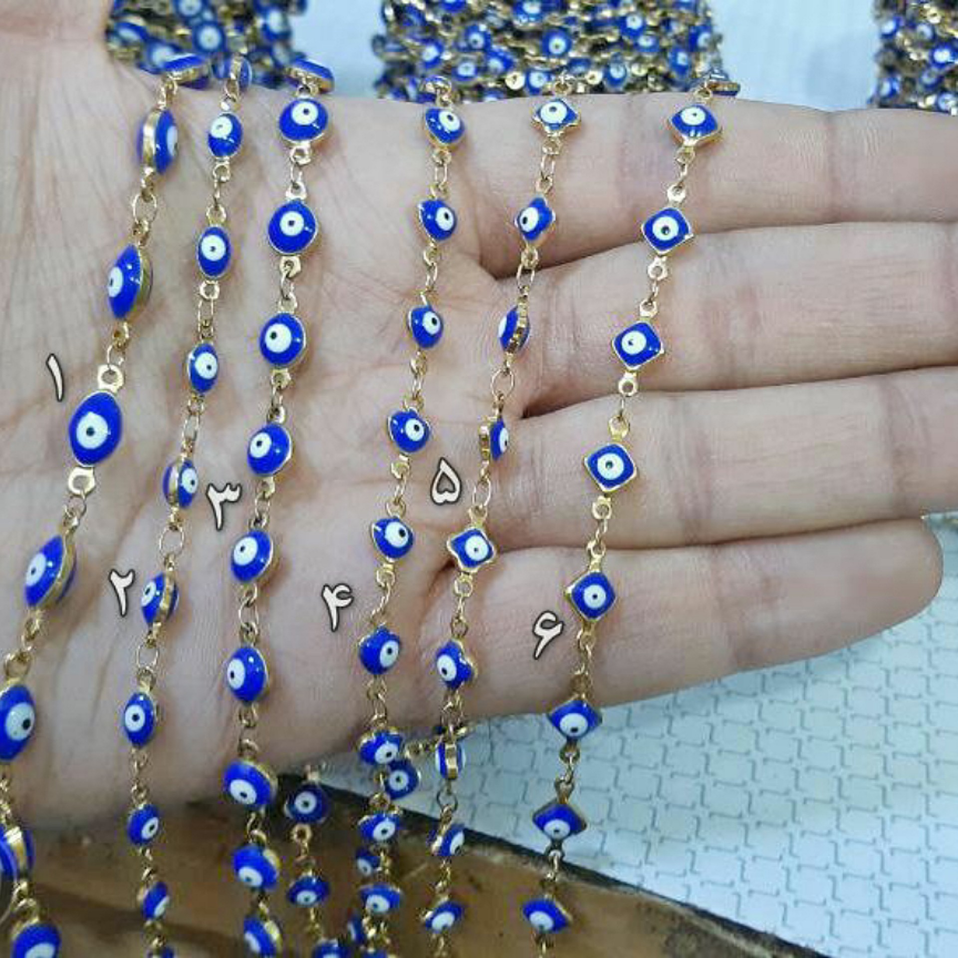 دستبند چشم نظر استیل و رنگ ثابت