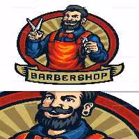 وکتور لوگوی آرایشگاه مردانه | گرافیک با طعم تربچه