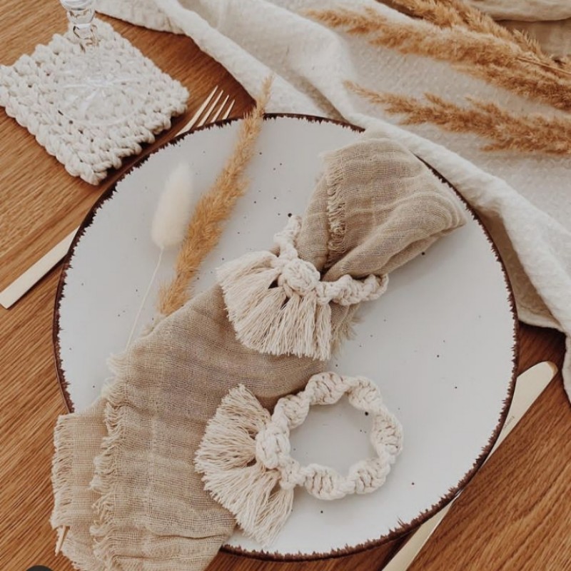 جا دستمال سفره مکرومه