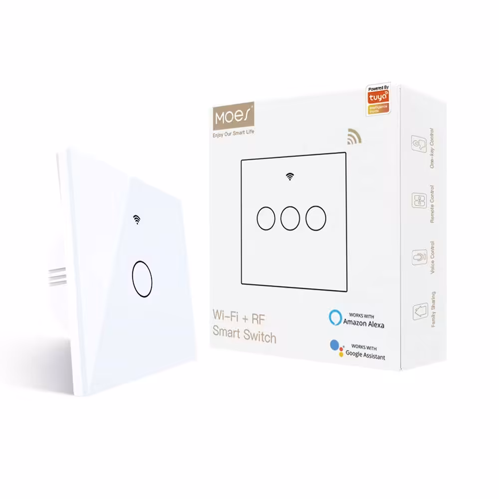 سوئیچ چراغ هوشمند MOES WiFi RF433
