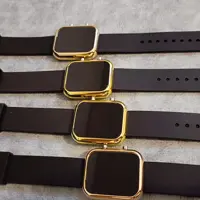 ساعت اسپورت طرح اپل بند سیلیکونی مشکی و طلایی و رز گلد