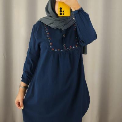 مانتو اسپرت تونیکی الیاف طبیعی مدل سایه - کد 2496
