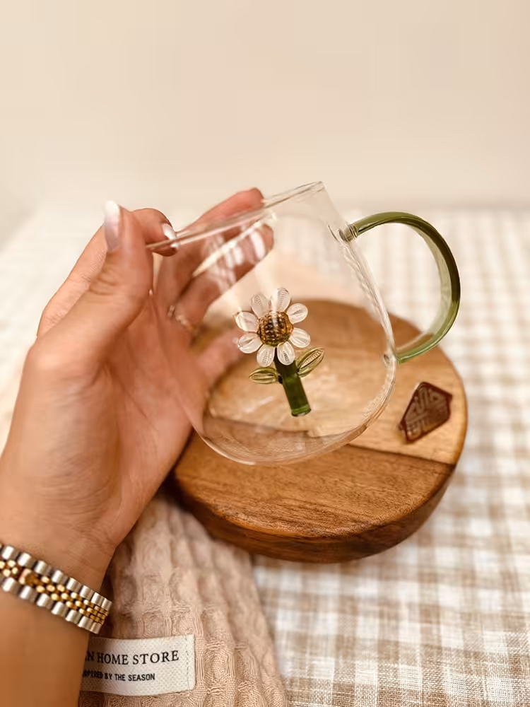 ماگ پیرکس بابونه برجسته کد001800