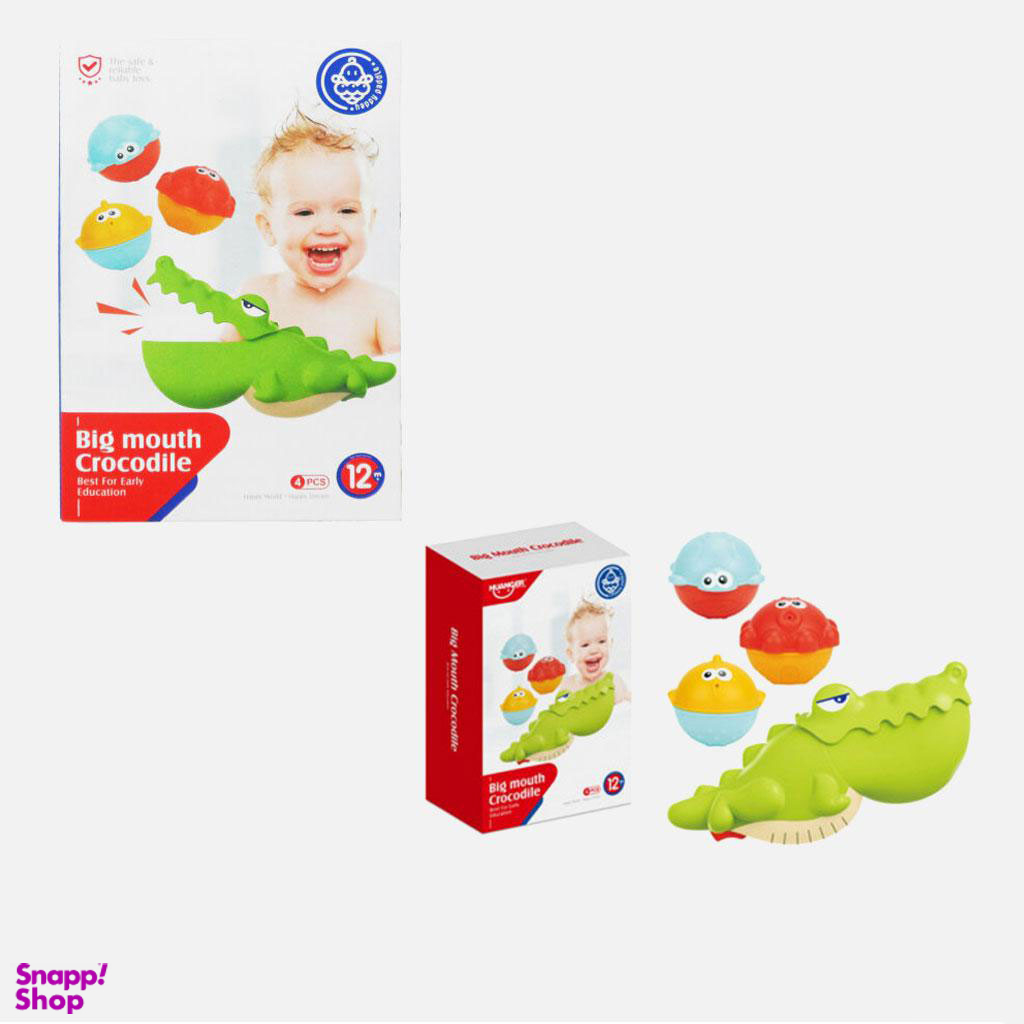 اسباب بازی کروکودیل گرسنه هانگر (Huanger) کد HE0263 بسته 4 عددی